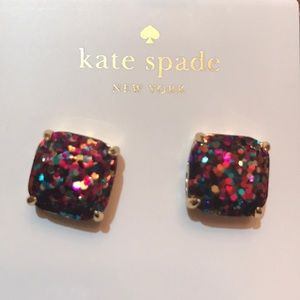 Kate Spade mini small square stud earrings